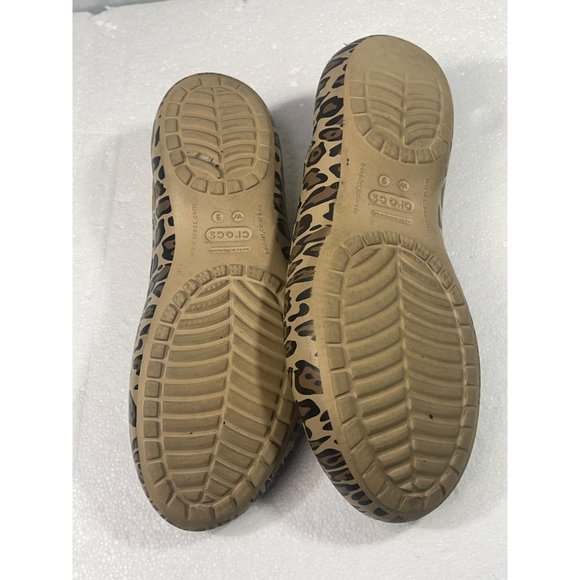 Crocs womens size 9 W leopard print kadee flats - Picture 14 of 16